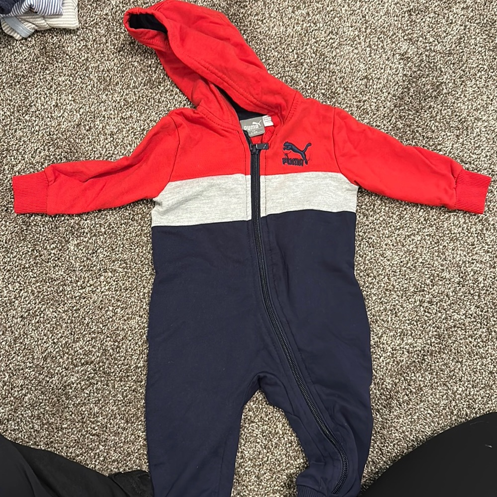 3-6 puma sweatsuit romper